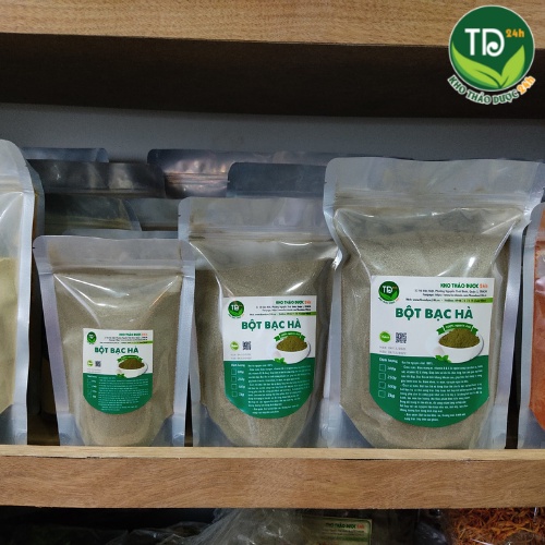 Bột Bạc Hà Nguyên Chất 100% dùng làm đẹp, giảm mụn, giảm sung viêm, ngâm chân và tắm – 250g/500g
