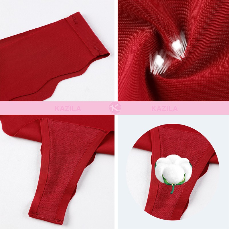 Quần lót lọt khe su đúc cạp ép viền sóng quyến rũ, quần lọt khe nữ sexy không viền may Kazila QLK7 | BigBuy360 - bigbuy360.vn