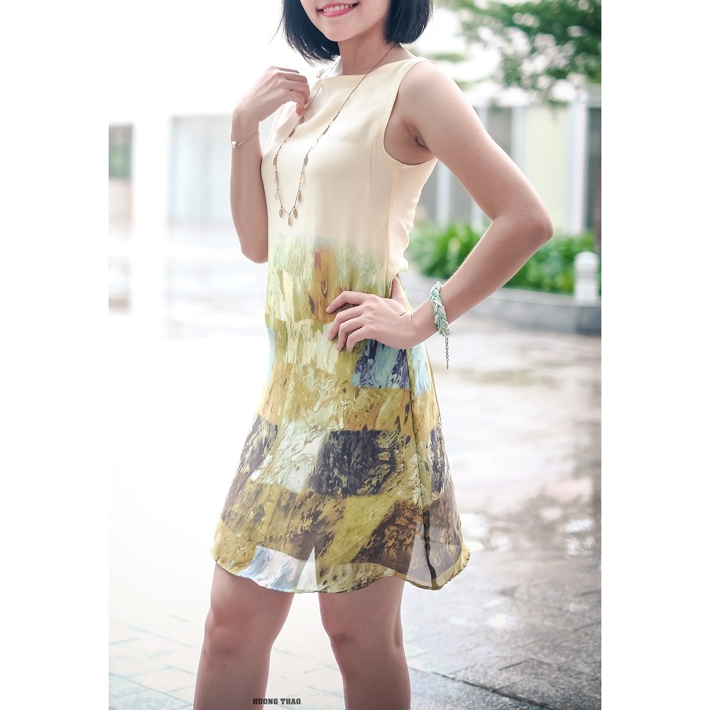 Đầm suông lập thể