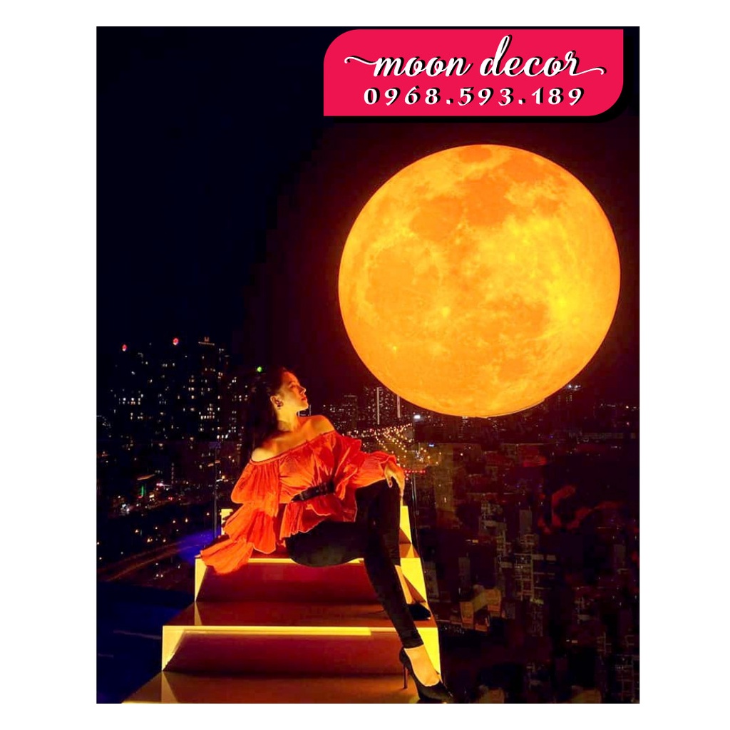 ĐÈN MẶT TRĂNG/MẶT TRỜI SỐNG ẢO, MẶT TRĂNG TRANG TRÍ QUÁN CAFE MICA đường kính từ 50-110cm