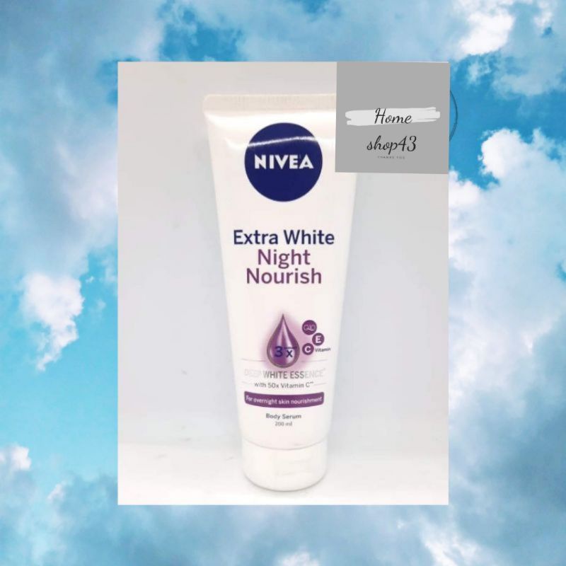 200 ml Serum dưỡng thể trắng da ban đêm Nivea Extra White Night Nourish