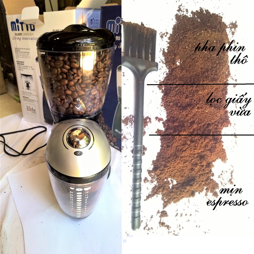 Máy xay cà phê Espresso MITTO máy xay nghiền cà phê