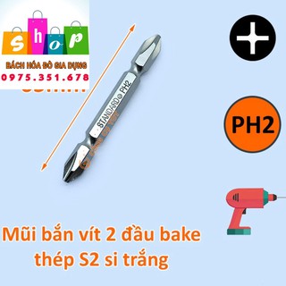 Mũi bắn vít 2 đầu bake (+, chữ thập) / makita® 6.3mm x 65mm-Giadung24h