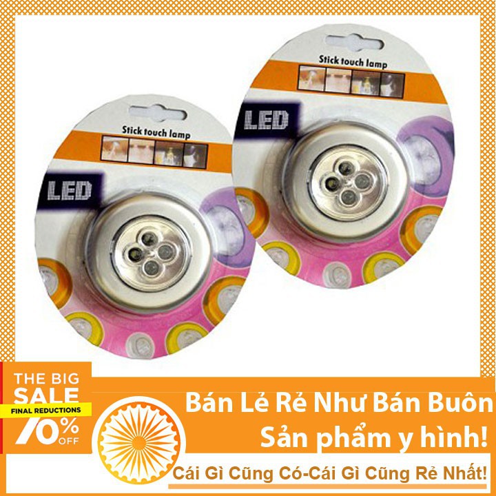 Đèn led đa năng dán tường 3 bóng cao cấp - Đèn LED Dán Tủ Quần Áo