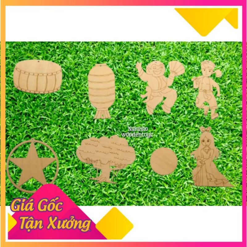 Sỉ, lẻ sét tô màu trung thu chú cuội, chị hằng bé thỏa sức sáng tạo decor