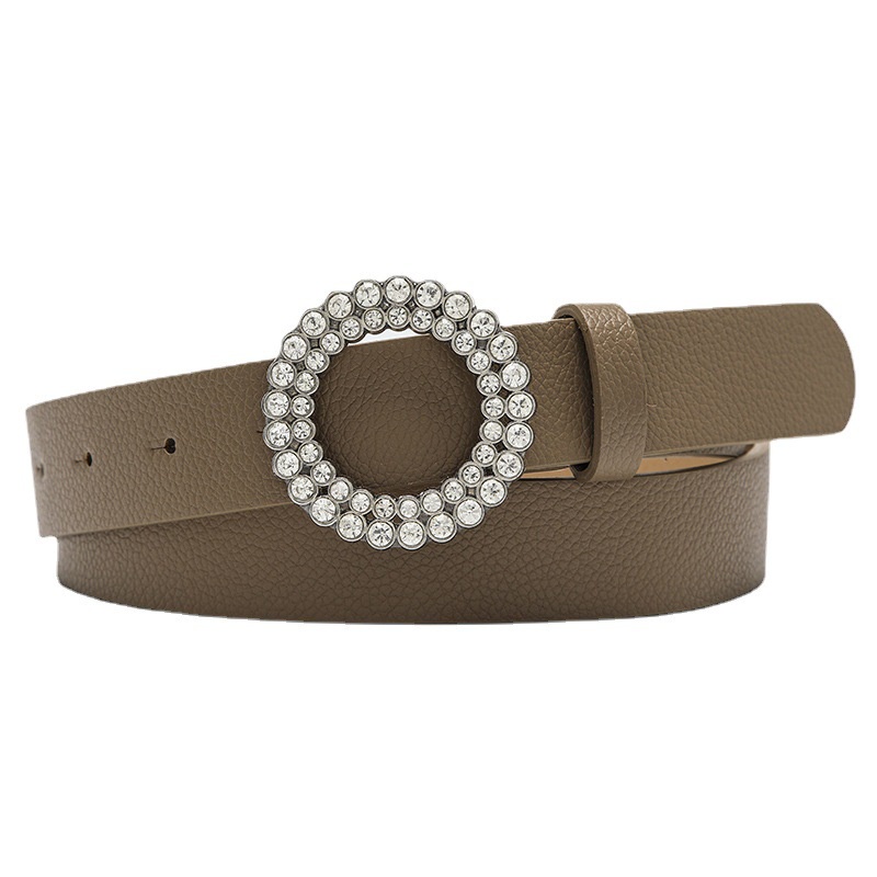 Thắt Lưng Đính Đá Pha Lê Tròn Thiết Kế Tinh Tế Thời Trang Cho Nữ