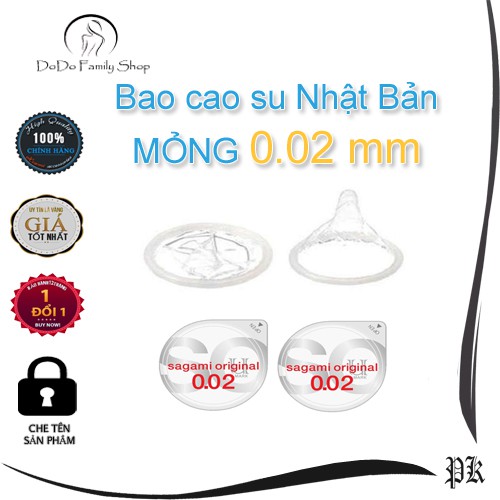 Bao Cao Su Siêu Mỏng Nhật Bản Japanes SAGAMI ORIGINAL 0.02mm