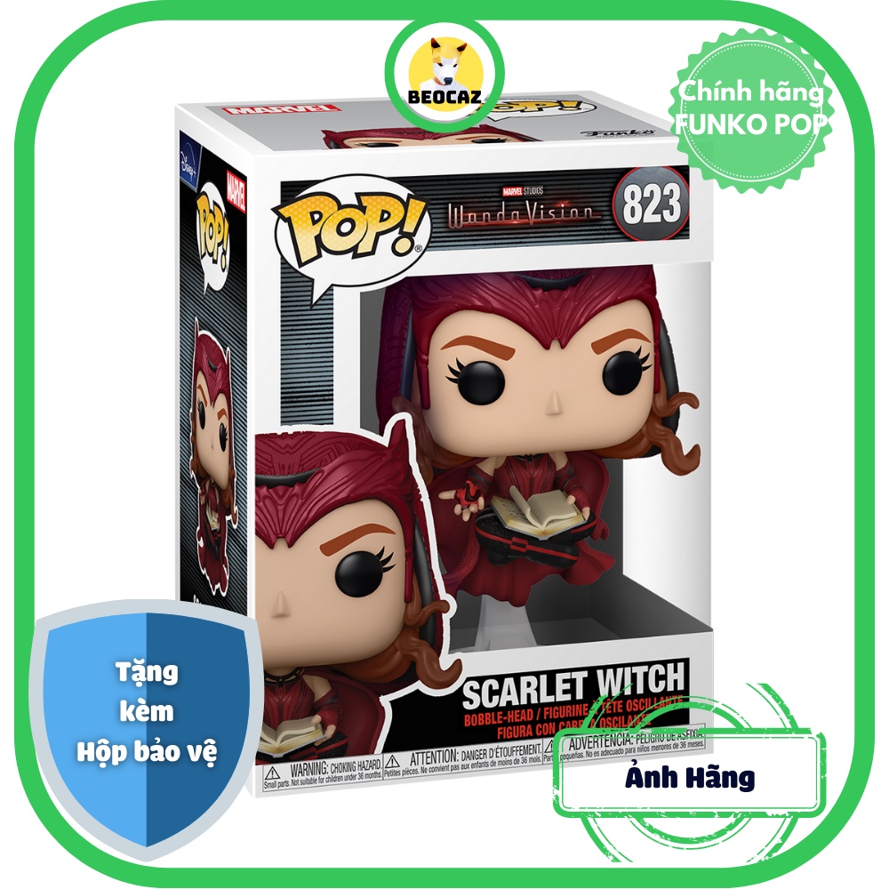 Funko Pop Marvel WandaVision Chính Hãng Scarlet Witch chiến đấu No.823 Avengers tiệm Đồ chơi Beocaz Mô hình quà tặng