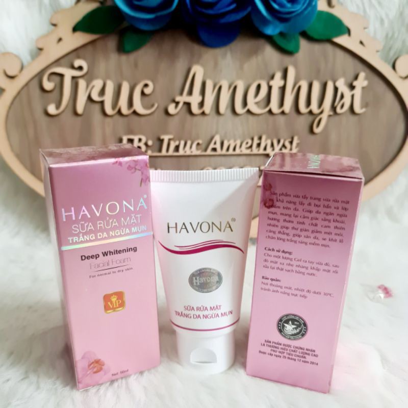 SỮA RỬA MẶT TRẮNG DA NGỪA MỤN HAVONA 50ML | BigBuy360 - bigbuy360.vn
