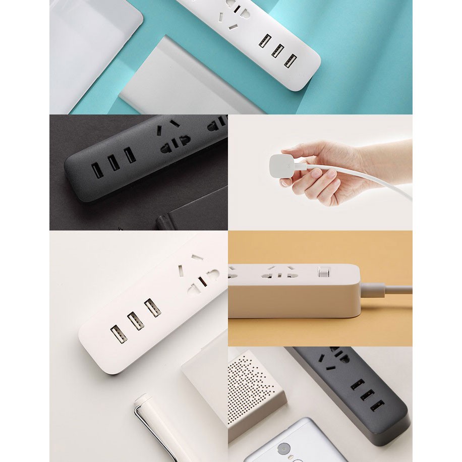 Ổ Cắm Điện Thông Minh Xiaomi Mi Smart Power + 3 Cổng Usb 2a