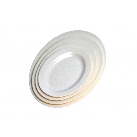 Dĩa Nhựa Hạt Xoài Vân Đá Kem