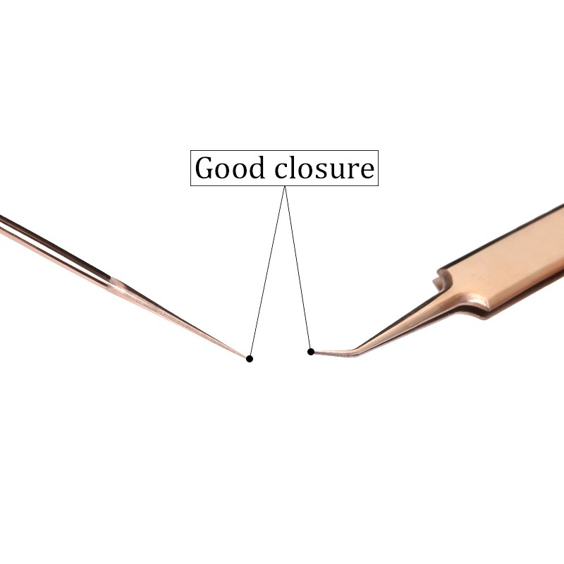 Các tweeder thép không gỉ, màu xanh lá cây để kết nối MI với lông mi kéo dài với độ chính xác cao và lông mi mỏng