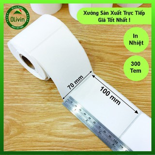 Giấy in mã vạch, decal nhiệt 70x100mm Olivin (G13)