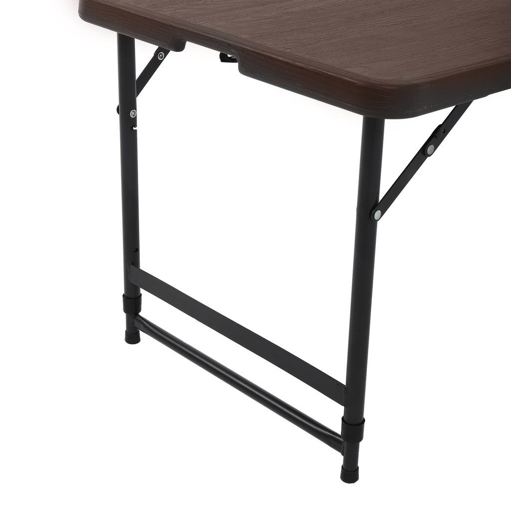 Homebase SPRING Bàn gấp bằng nhựa HDPF có thể điều chỉnh 3 mức độ chiều cao W118XD61H74CM màu nâu