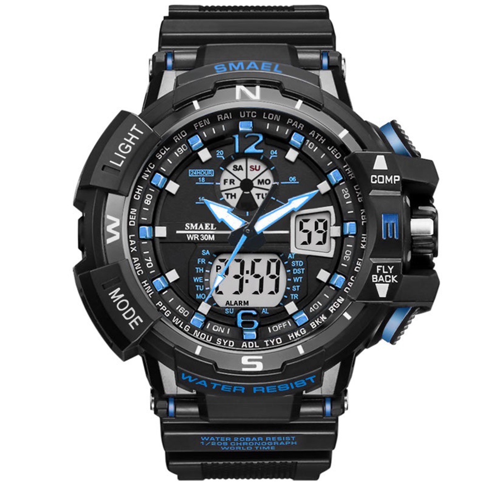 MACmk SMAEL 1376c Men Waterproof Backlight Outdoor Sports Analog Quartz Digital Watch