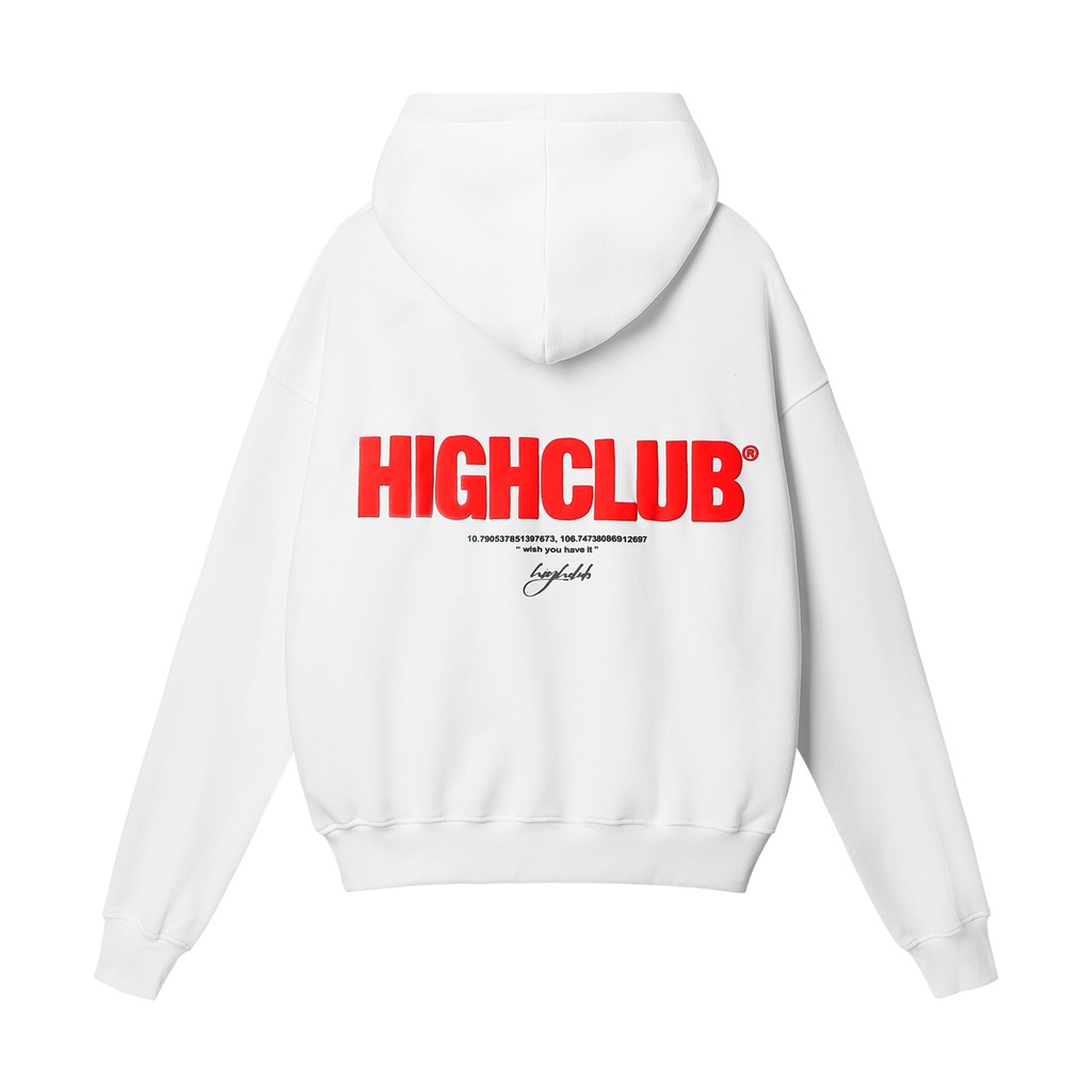 Áo Hoodie BASIC Mũ Trùm Đen/Hồng/Trắng/Xanh Dương Nỉ Cotton - HIGHCLUB Brand Chính Hãng