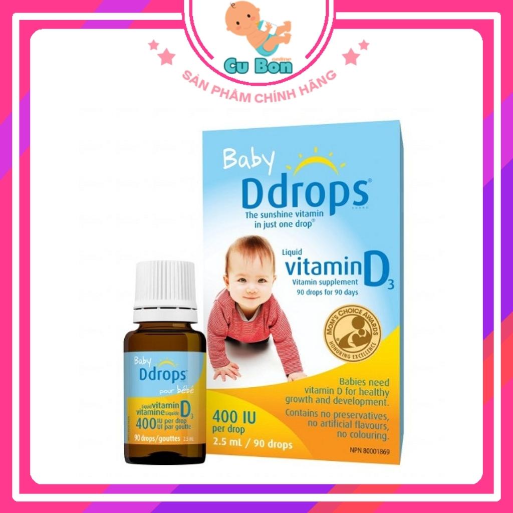 vitamin D3 Baby Ddrops 400 I.U 90 Giọt Cho Bé Sơ Sinh đến 1 tuổi Của Mỹ