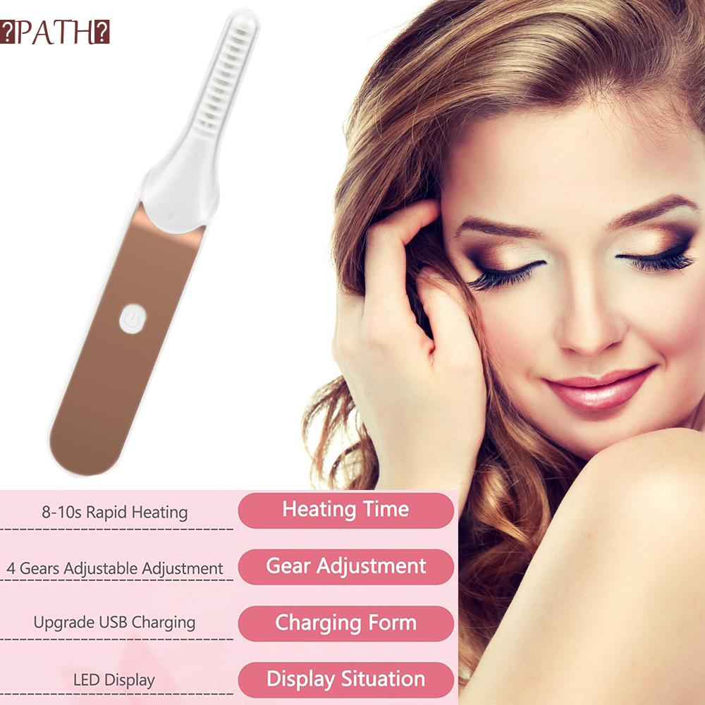 (Hàng Mới Về) Máy Uốn Cong Lông Mi Bằng Nhiệt Tự Nhiên Nhanh Chóng Lâu Trôi Có Màn Hình Led 4 Chế Độ