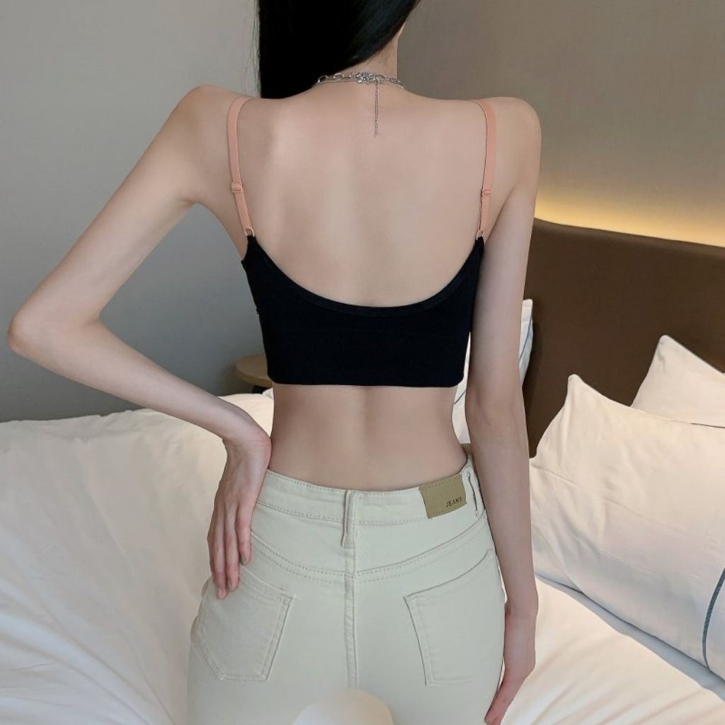 Áo bra nữ 2 dây tập gym thể thao hở lưng đẹp, áo lót không gọng BABE quyến rủ JOCOSI B2890