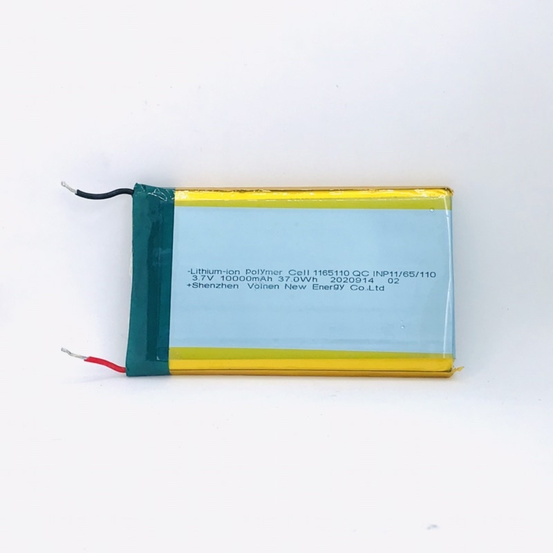 Pin Sạc LiPo (Lithium-Polymer) Cell 1165110 QC INP11/65/110 10.000mAh 3.7Volt 37Wh Shenzhen Voinen New Energy Co.Ltd