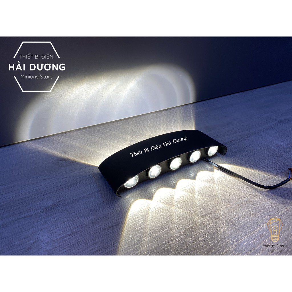 Đèn trang trí hắt tường 2 đầu TN190 - 12w ,TN193 -10W chống nước TN190 (Đen/Trắng) - Energy Green Lighting