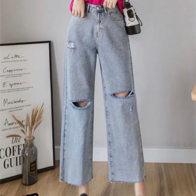 Quần jean ống rộng mã 3035