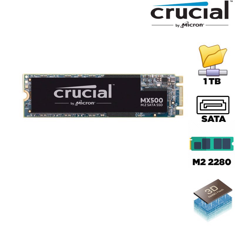 Ổ Cứng SSD Crucial MX500 1TB SATA III M.2 2280