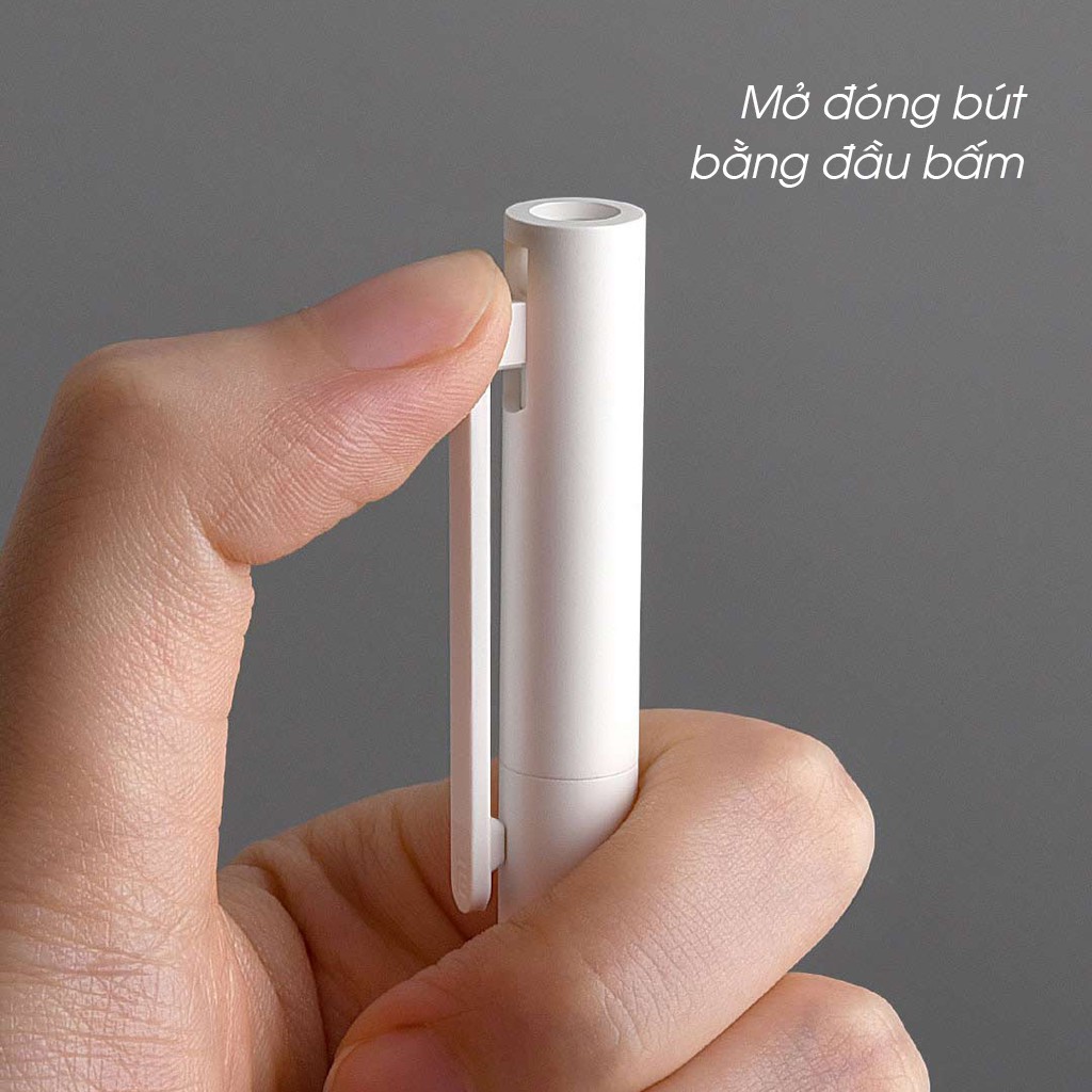 Bút Bi Gel Cao Cấp Xiaomi Vỏ TRẮNG 0.5mm (Mực Đen) (1 cây) MJZXB01WC