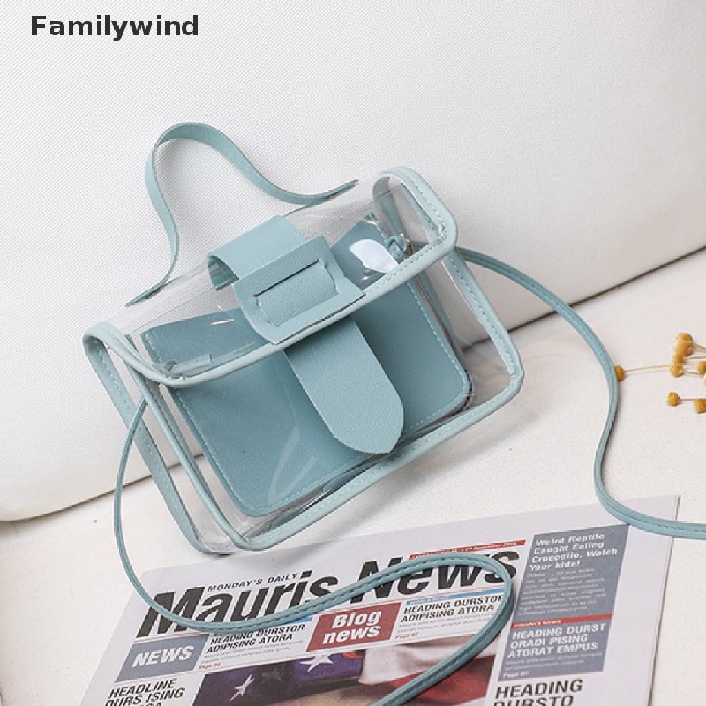 Túi Xách Đeo Vai Bằng PVC Trong Suốt Hình Vuông Cỡ Nhỏ Thời Trang Mùa Hè Cho Nữ