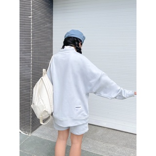 WHITE SON BASEBALL SWEATER MYSTIC BLUE