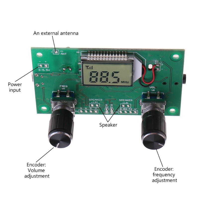 Mô Đun Thu Phát Sóng Trường Học Không Dây Màn Hình LCD 3-5V