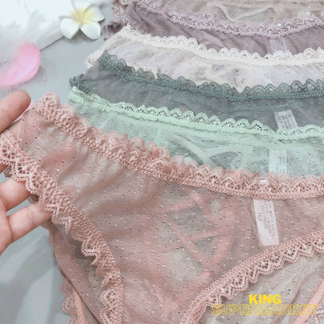 Quần Lót Ren Viền Kết Hợp Dây Chéo Mã QL006