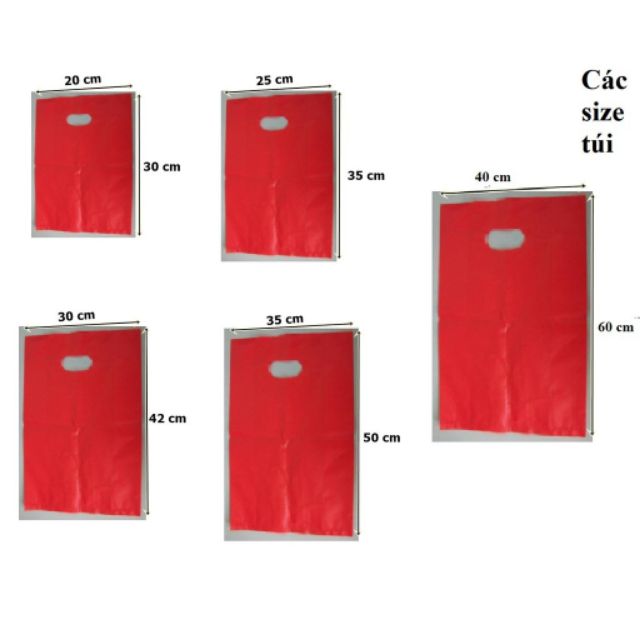1kg Túi xoài HD màu đóng gói hàng (đỏ/vàng/xanh)