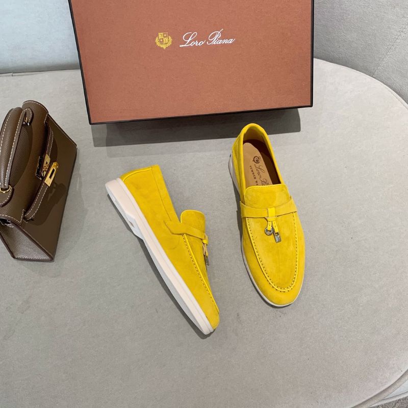 Giày loafer nữ cao cấp mũi vuông nhiều màu xinh LV