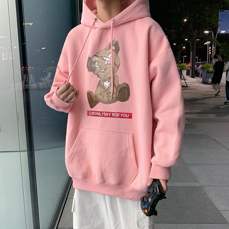 Áo HOODIE UNISEX hình gấu tesdy FORM RỘNG siêu đẹp