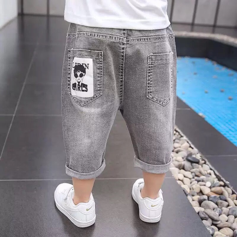 Quần Ngố Cho Bé Trai Bé Gái Hàn Quốc, Quần Short Jean Trẻ Em từ 14-30Kg