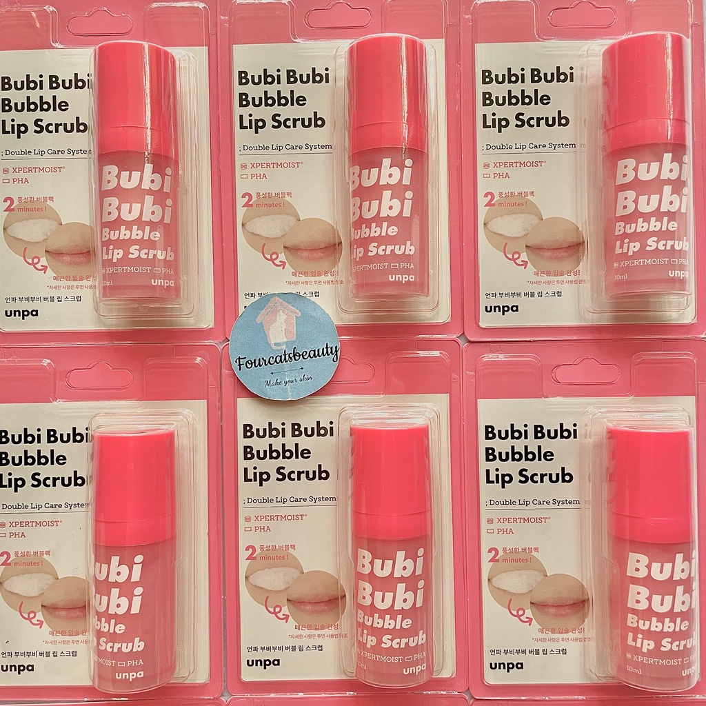 Tẩy Tế Bào Chết Môi Dạng Gel Sủi Lành Tính, Làm Mềm Môi Unpa Bubi Bubi Lip