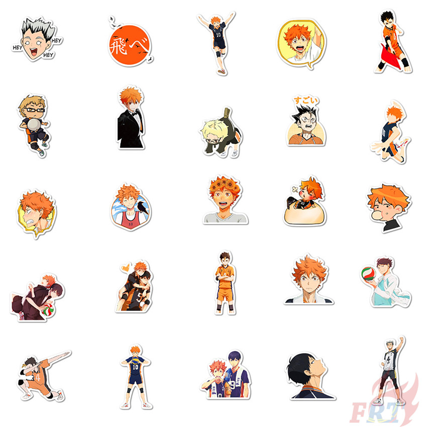 ❉ Haikyuu!! - Series 05 Anime Shoyo Hinata Tobio Kageyama Kei Tsukishima Yu Nishinoya Kozume Kenma Stickers ❉ 50Pcs/Set DIY Fashion Doodle Decals Stickers