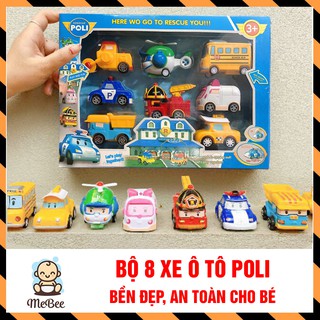 Hộp 8 xe ô tô đồ chơi Poli an toàn cho bé