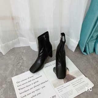 Boot gót dẹt da ôm fullbox