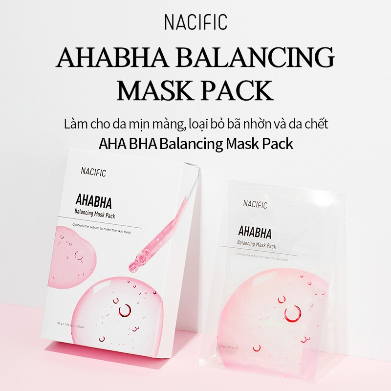 Mặt Nạ Dưỡng Ẩm Giảm Bã Nhờn, Thu Nhỏ Lỗ Chân Lông NACIFIC AHABHA Balancing Mask Pack 30g