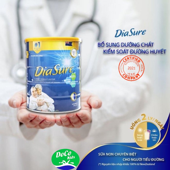 Sữa DiaSure sữa non dành cho người tiểu đường hộp 650gr( Date mới 2023 )