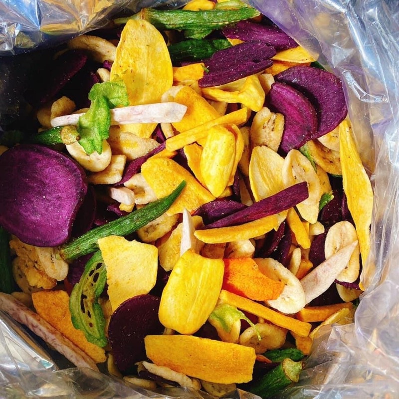 Trái cây sấy giòn thập cẩm 11 vị - 1 kg( phiên bản có xoài sấy)