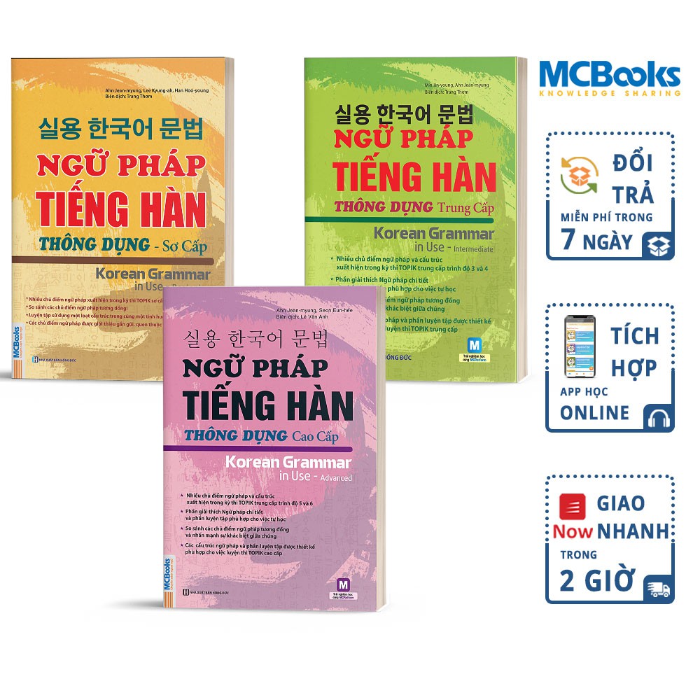Sách Combo Ngữ Pháp Tiếng Hàn Thông Dụng