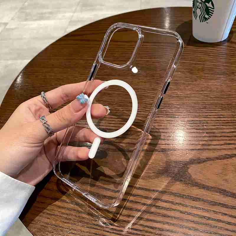 Ốp Điện Thoại Trong Suốt Từ Tính Không Dây Cho iphone 12 Pro MAX 13 Pro MAX
