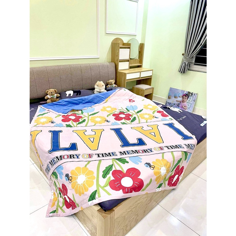 Chăn hè trần bông chất đũi 4 mùa, chăn hè thu đắp cực thích, khách hàng được chọn mẫu