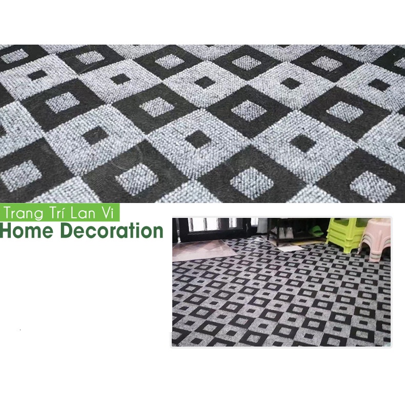 Thảm nì trải sàn hoa văn, thảm trài phòng lót sàn trang trí nhà cửa dày 5mm