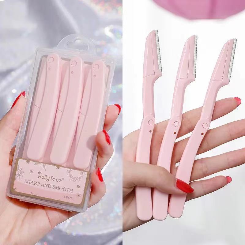 [Hàng mới về] Set 3 dao cạo chân mày thép không gỉ tiện lợi