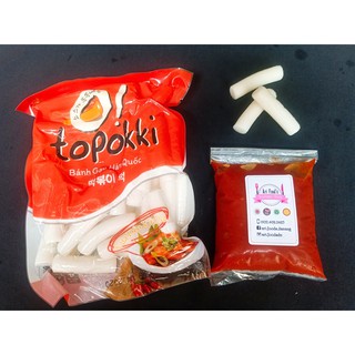 Combo Tokbokki Bánh Gạo Truyền Thống 500gr + Sốt Gochujang Pha Sẵn 100gr [SIÊU NGON, SIÊU CHẤT LƯỢNG]