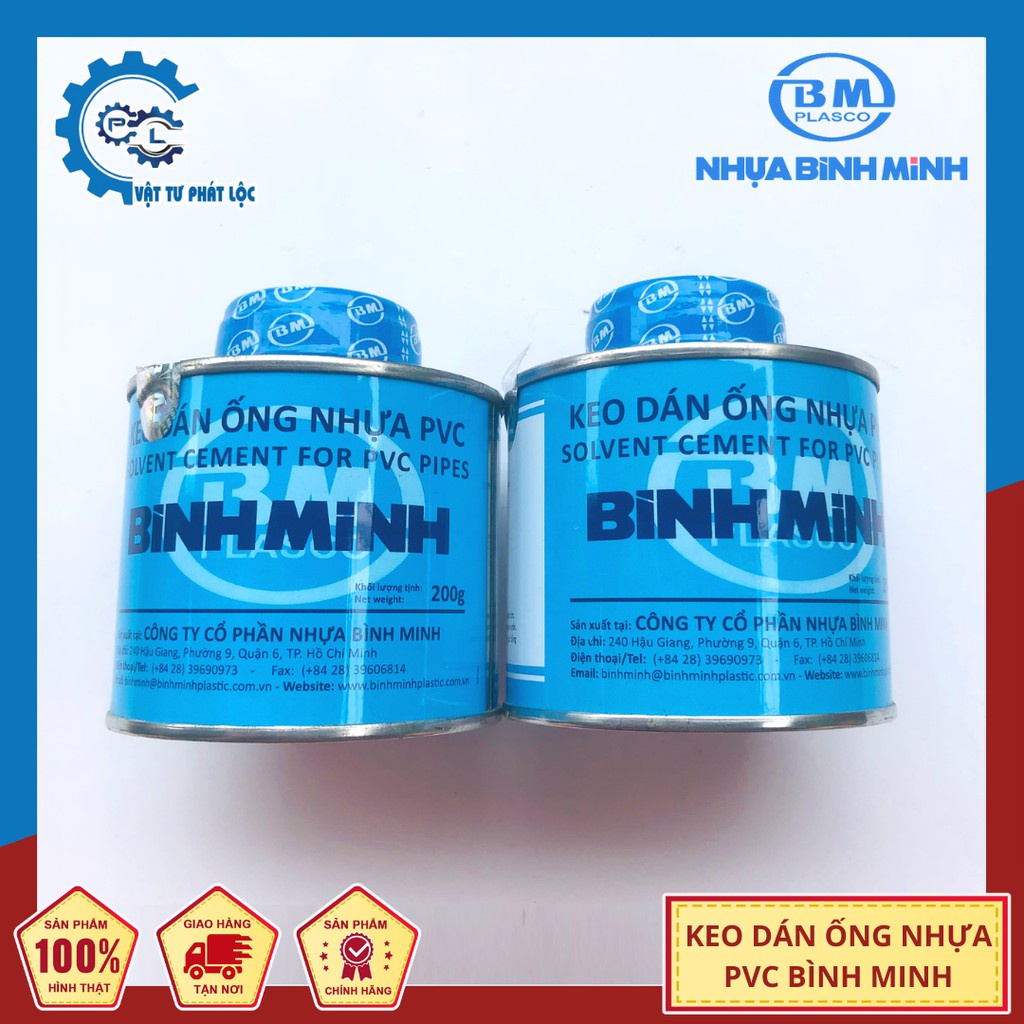 Keo dán ống nước Bình Minh 200g, 500g